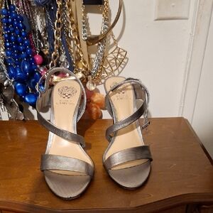 Vince Camuto Silver Strappy Heels
